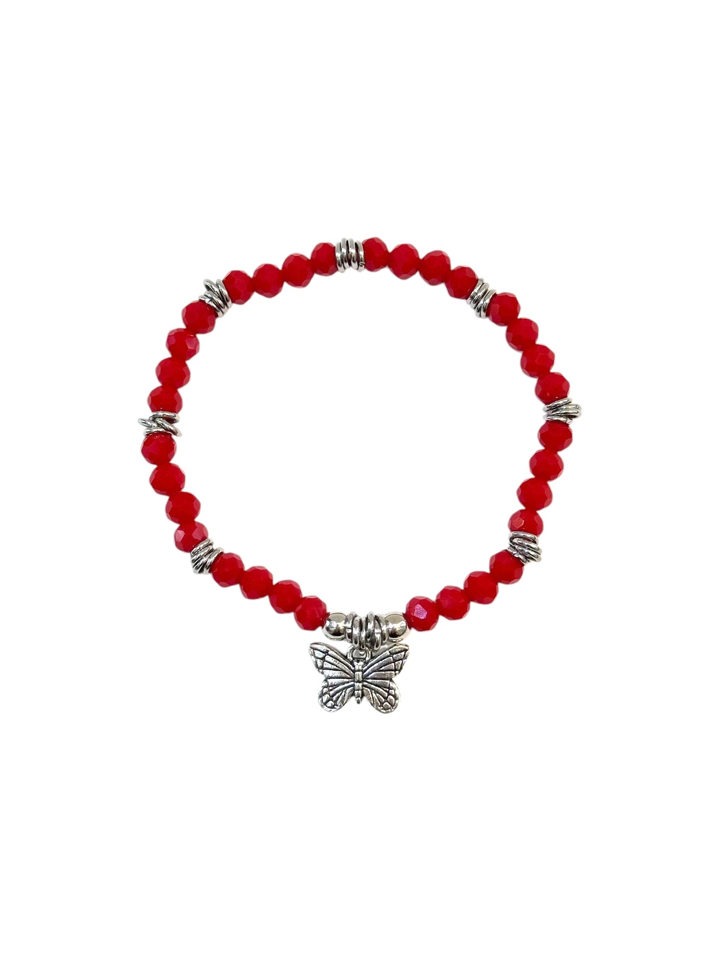 Pulsera Elasticada #Piedra roja