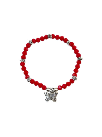 Pulsera Elasticada #Piedra roja