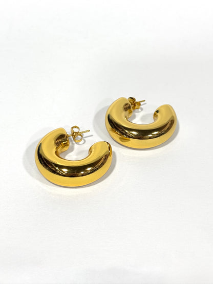 Aros de acero modelo #649 dorado