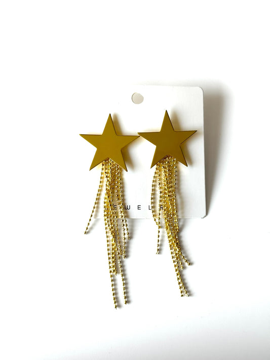 Aros de fantasía estrella #1024 dorado