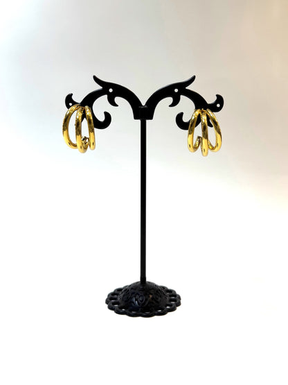 Aros 3 argollas dorado
