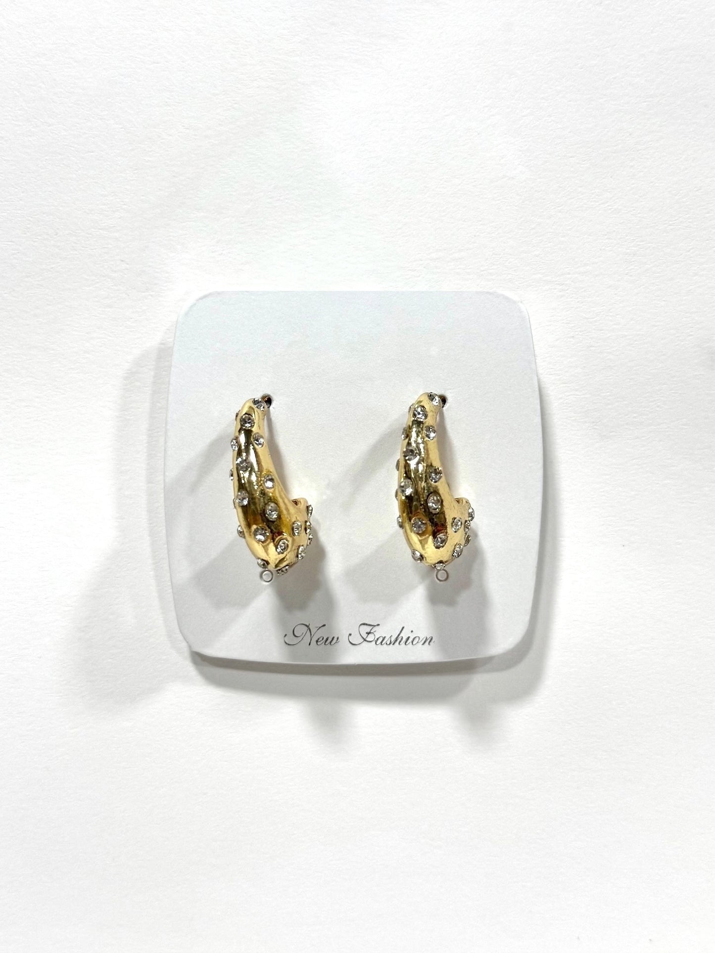 Aros Strass de fantasía #637 dorado