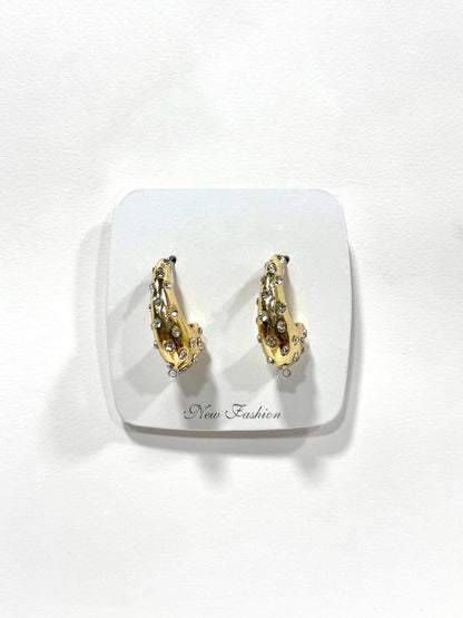 Aros Strass de fantasía #637 dorado