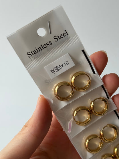 Argollas 5mm Dorado (tira de 1/2 docena)