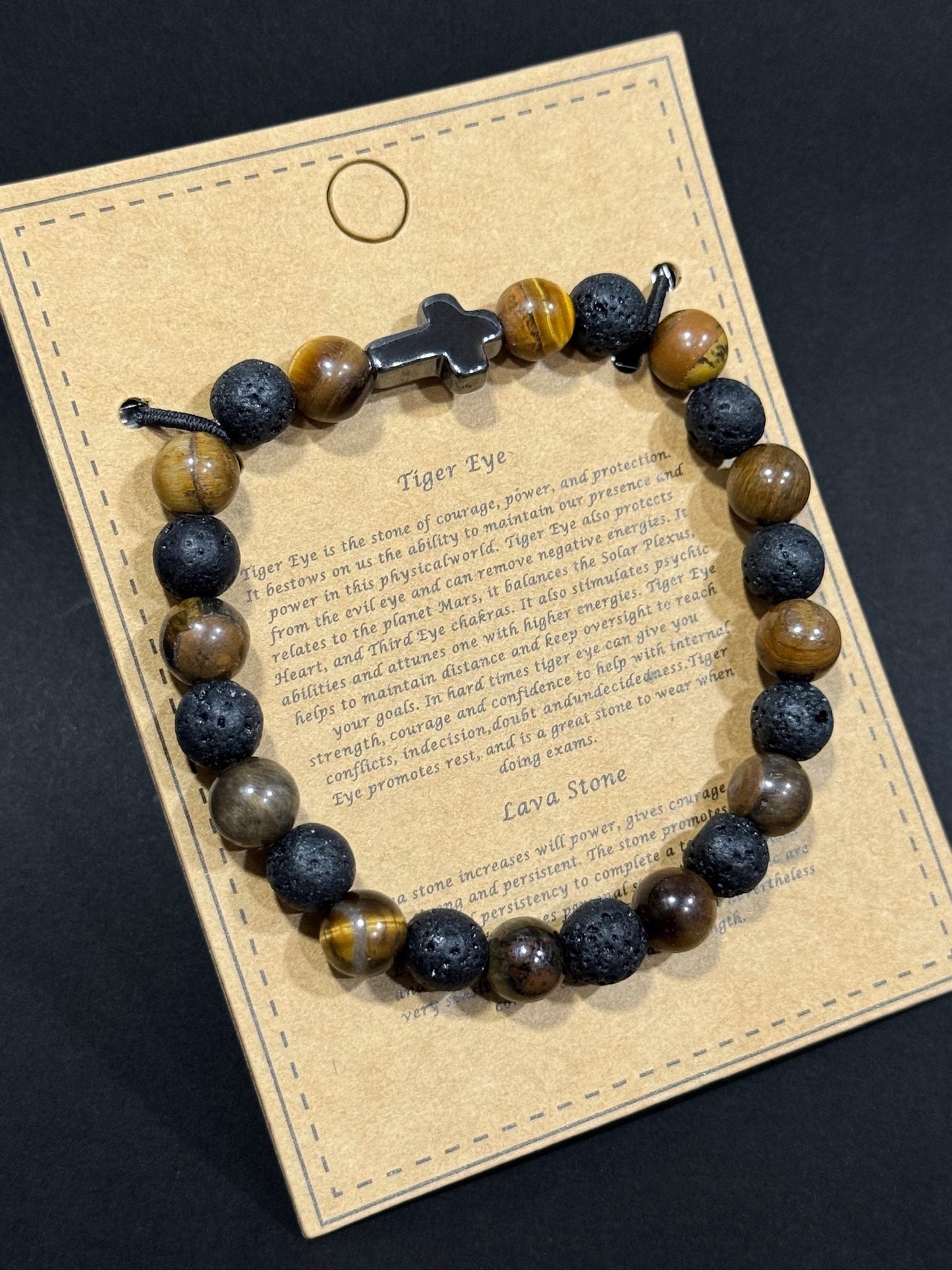 Pulsera de piedras naturales para hombre #5048