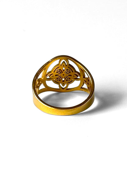 #54 ARGOLLA NUDO DE BRUJA #988 dorado