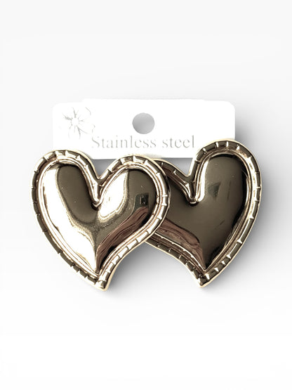 Aros de acero modelo #9218 plateado