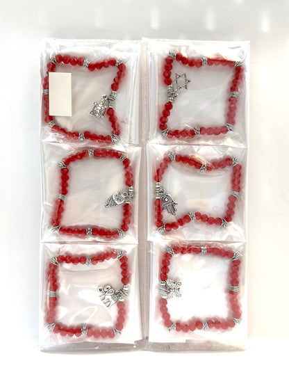 Pulsera Elasticada #Piedra roja