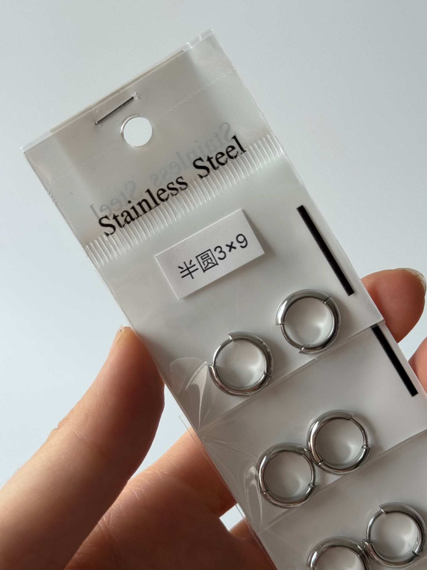 Argollas 3mm Plateado (tira de 1/2 docena)