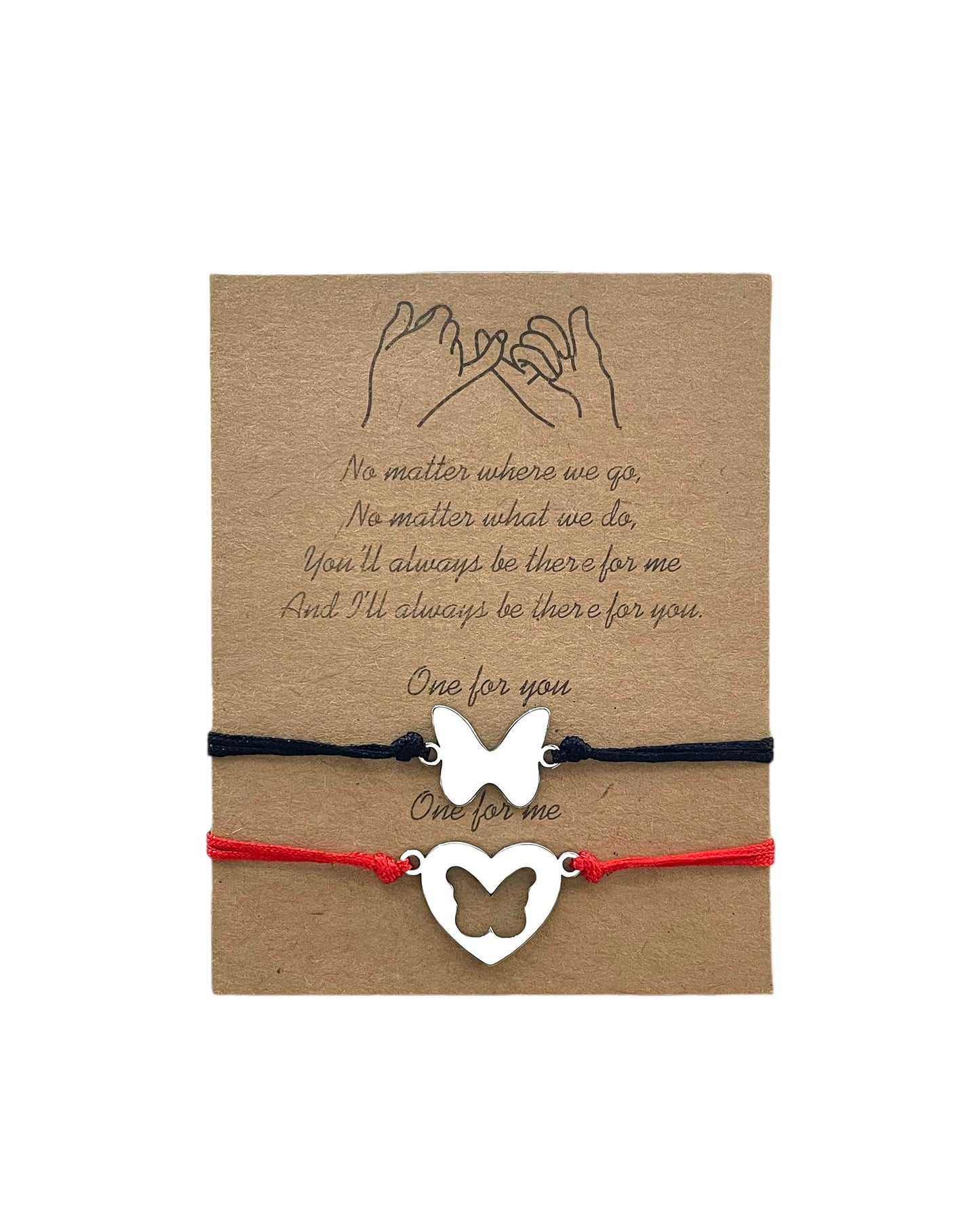 Pulsera de pareja y amistad modelo #326 mariposa