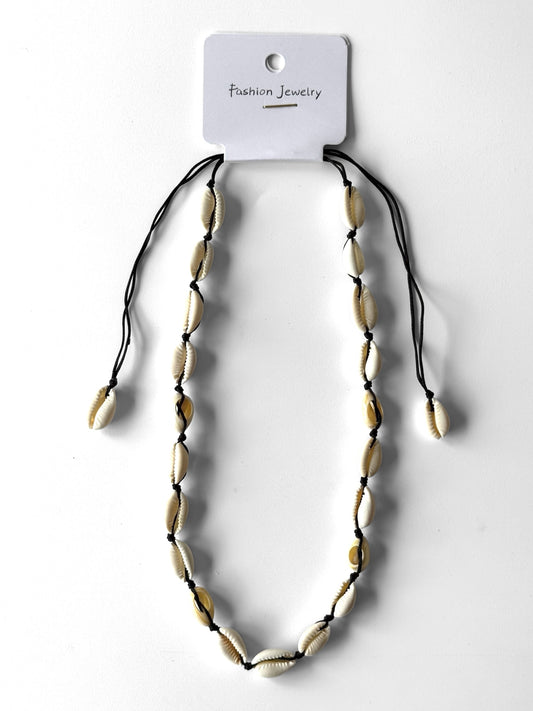 Collar de concha negro entero #965 Docena
