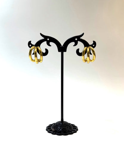 Aros 3 argollas dorado