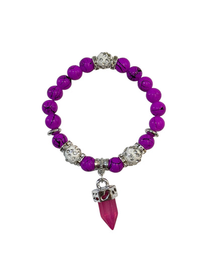Pulsera Elasticada #Piedra con colgante