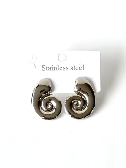 Aros de acero modelo #915 plateado