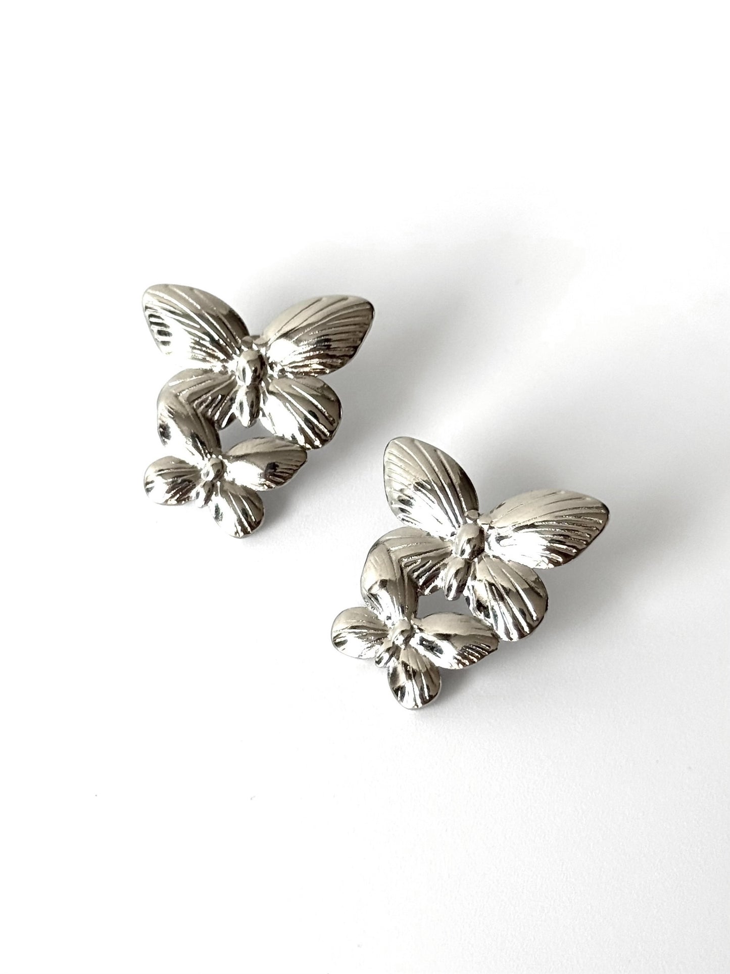 Aros de acero modelo #900 plateado