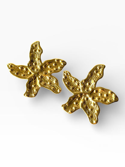 Aros de acero modelo #9215 dorado