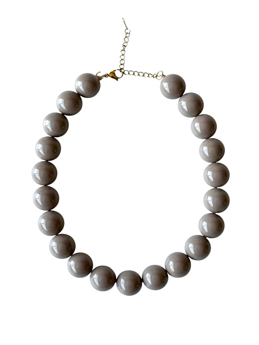 Collar Chicle 20mm#2 taupe (beige oscuro)