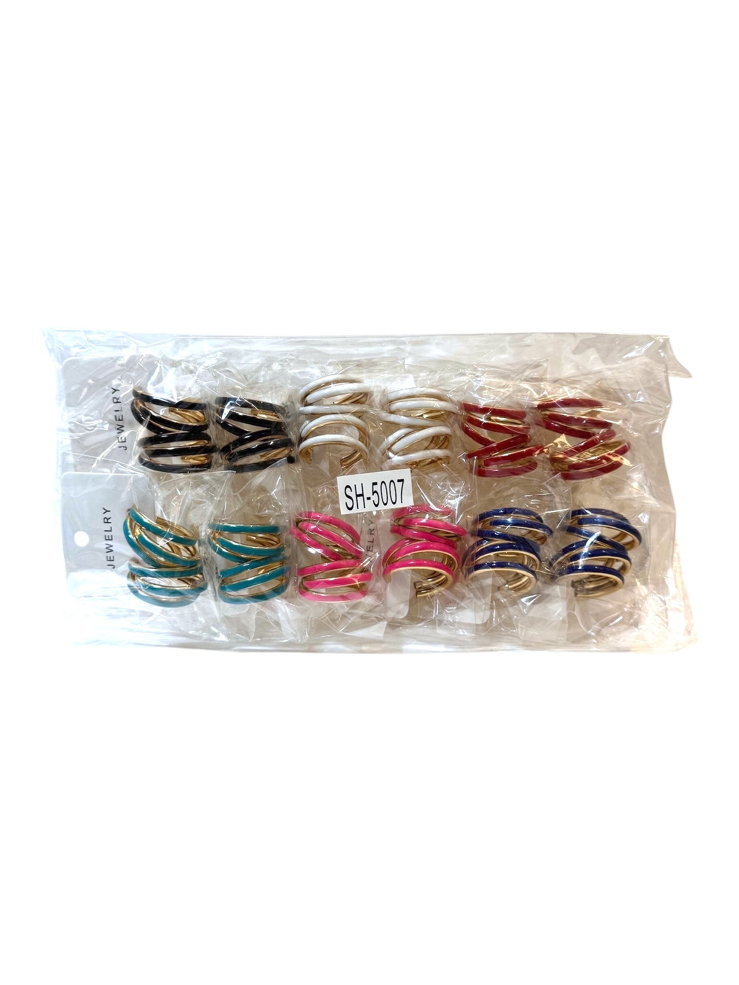 Aros en Docena #5 argolla multicolor grande