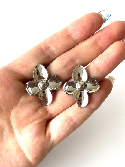 Aros de acero modelo #902 plateado