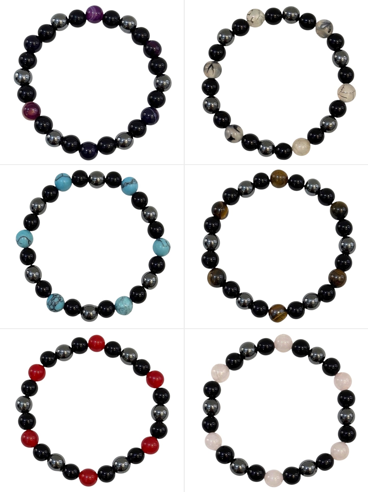 Pulsera Elasticada #Piedra Falsa 6,5mm