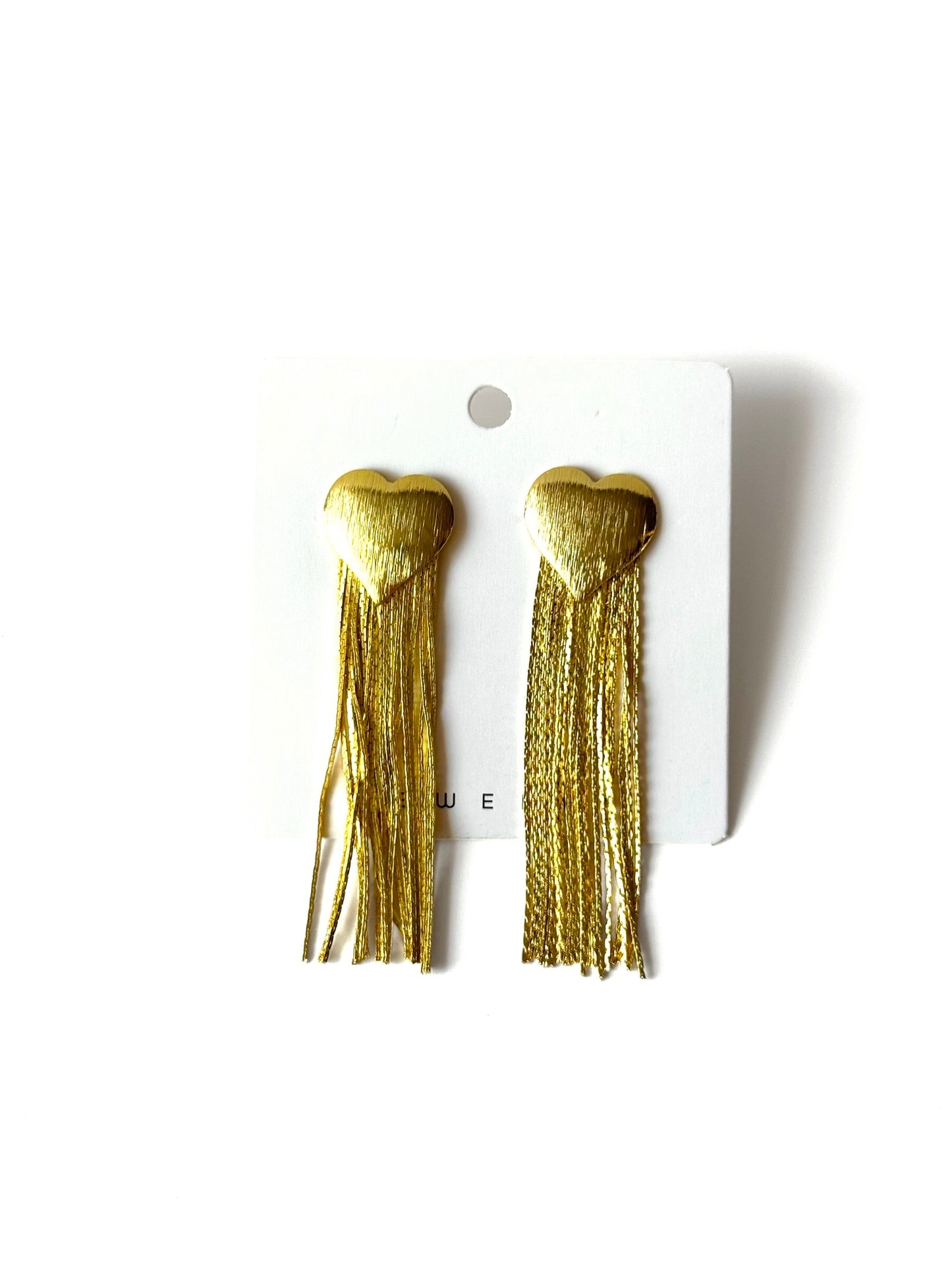 Aros de fantasía corazón #1018 dorado