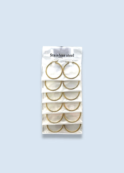 Argolla de acero con gancho dorado