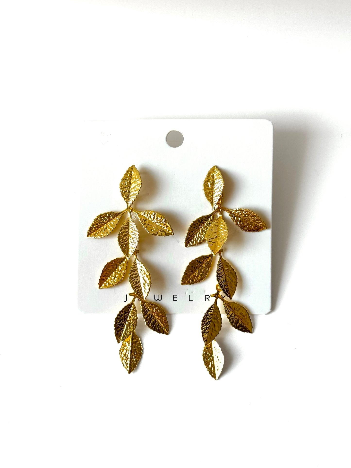 Aros de fantasía hojas #1019 dorado