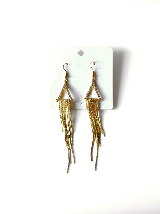 Aros de fantasía triángulo #1026 dorado