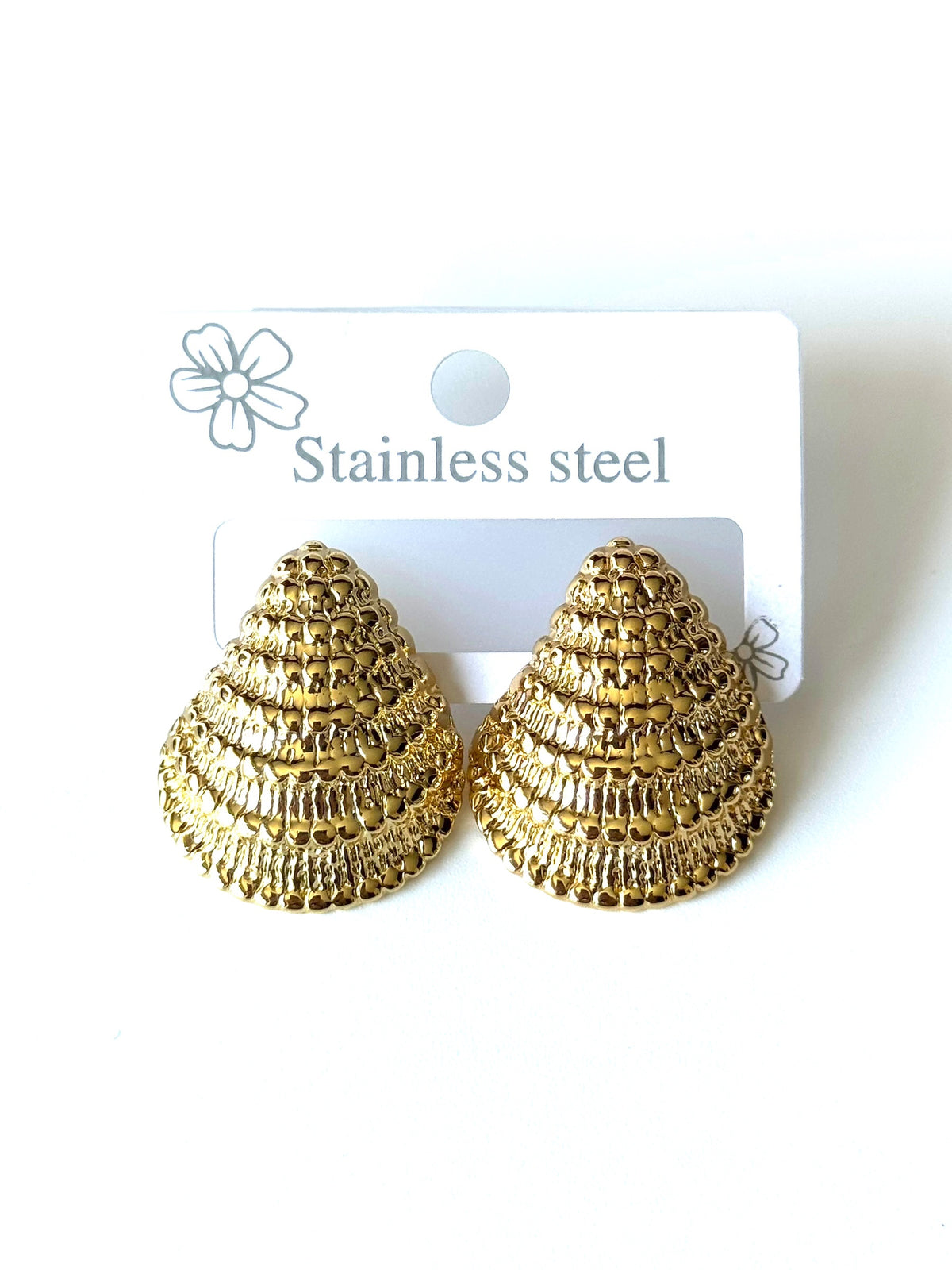 Aros de acero modelo #1436 dorado