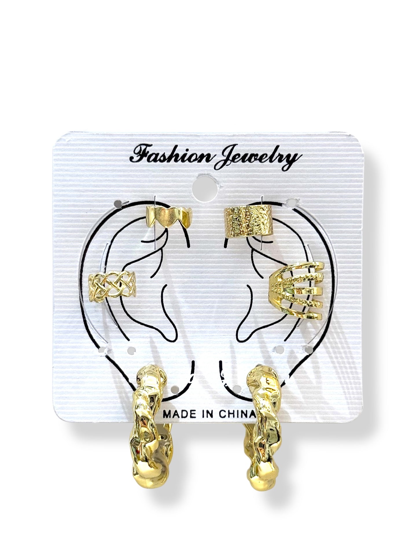 Earcuff & Aros de fantasía #721 dorado