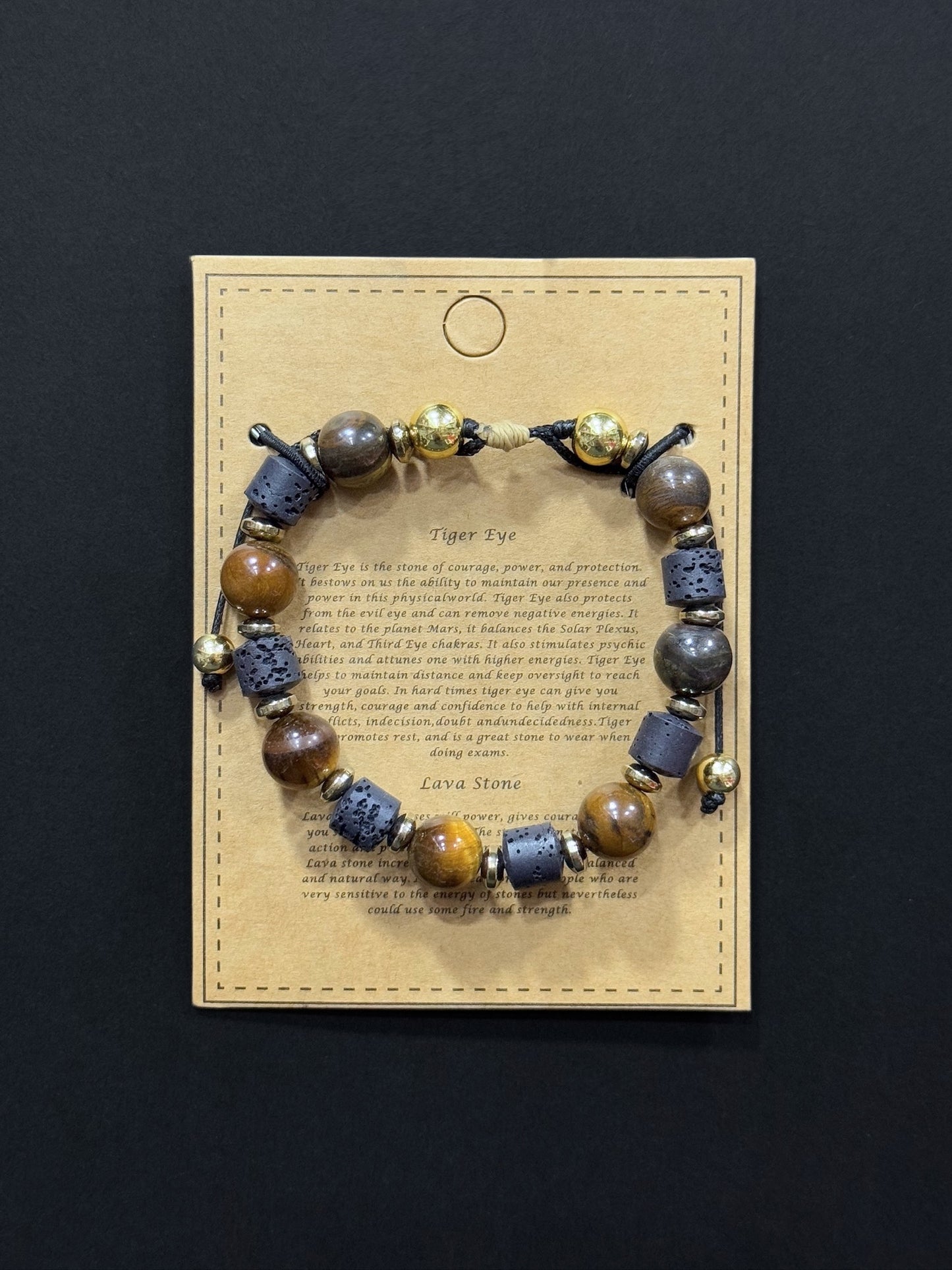 Pulsera de piedras naturales para hombre #5150