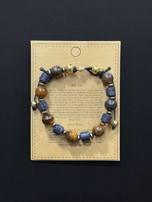 Pulsera de piedras naturales para hombre #5150