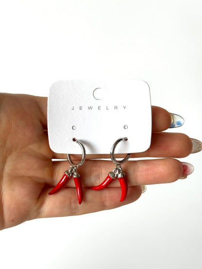 Aros de fantasía ají #1008 plateado