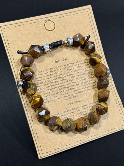 Pulsera de piedras naturales para hombre #5125