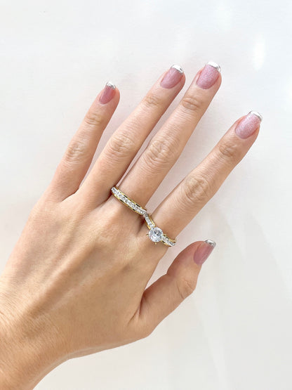 #36 ARGOLLA DOBLE CON STRASS D