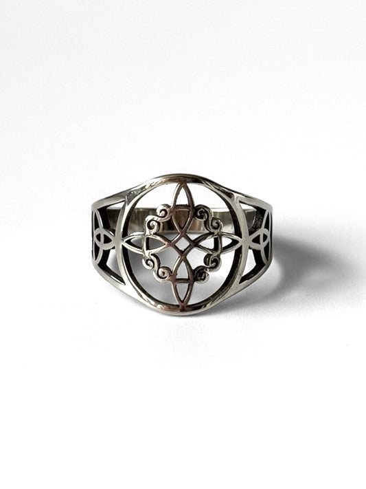 #51 ARGOLLA NUDO DE BRUJA #989 plateado