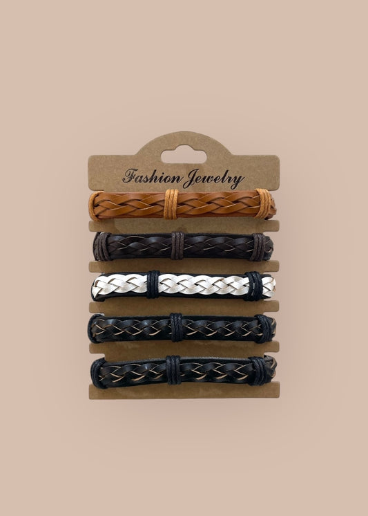 Pulsera combi de cuero modelo #263