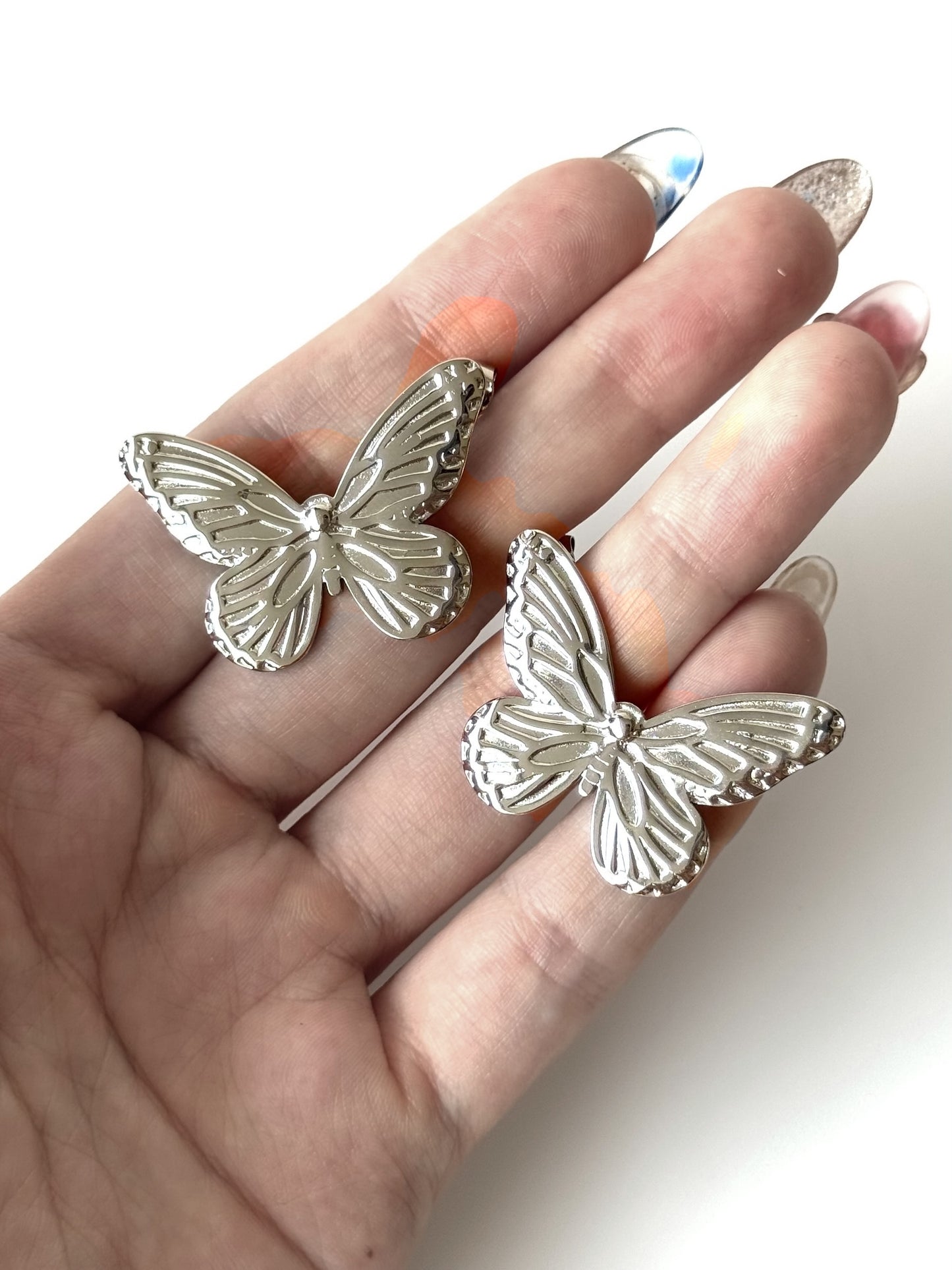 Aros de acero modelo #916 plateado