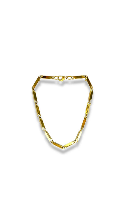 Pulsera de cadena de acero modelo #50_3mm dorado F-1