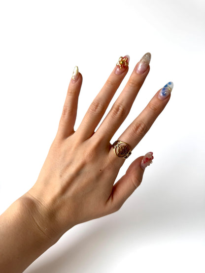 #52 ARGOLLA NUDO DE BRUJA #989 dorado