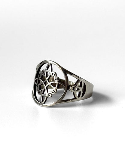 #51 ARGOLLA NUDO DE BRUJA #989 plateado