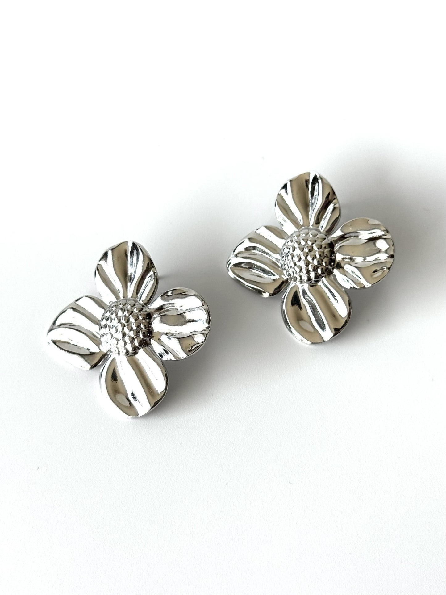 Aros de acero modelo #918 plateado