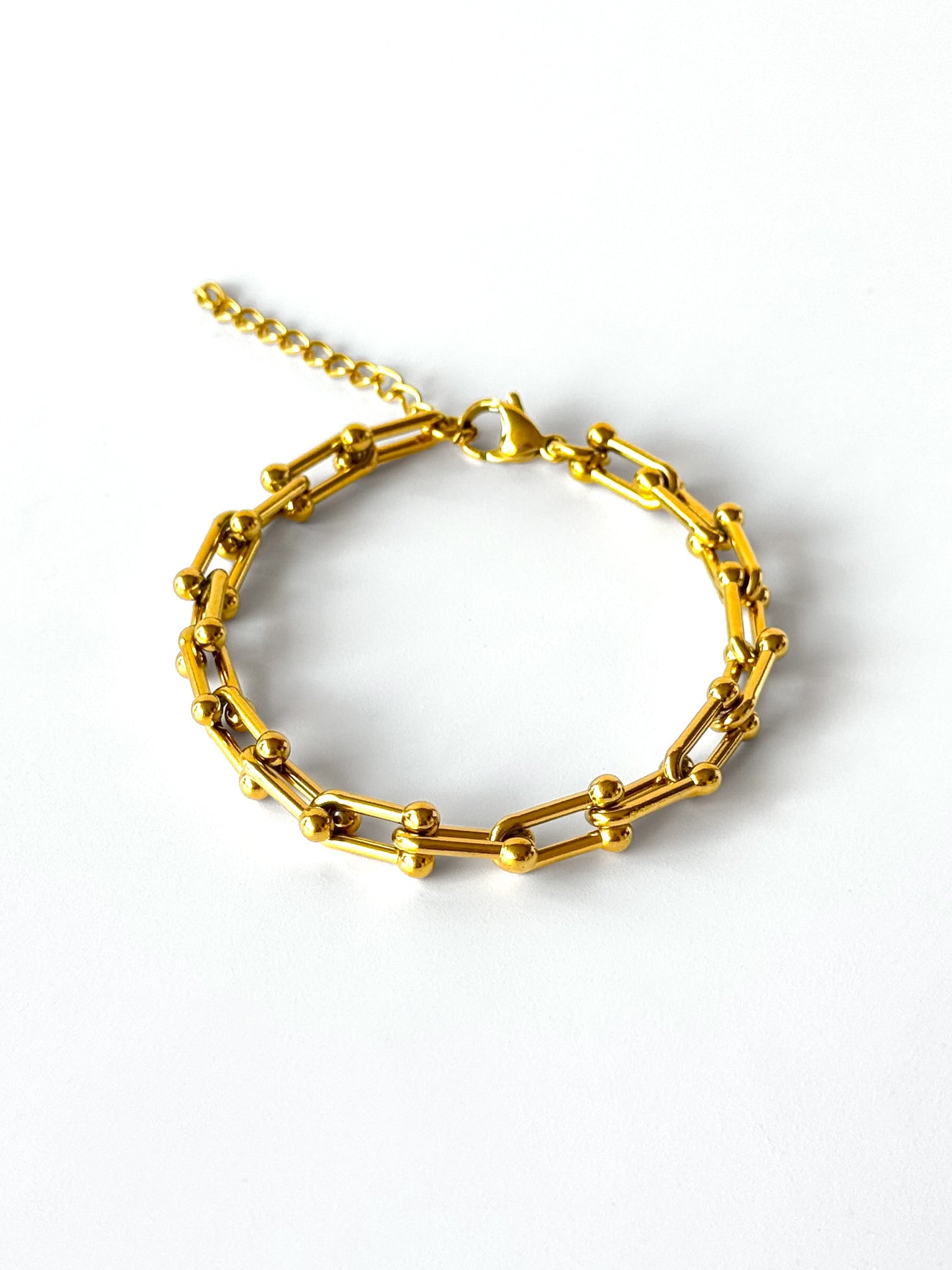 Pulsera de cadena de acero modelo #63 dorado