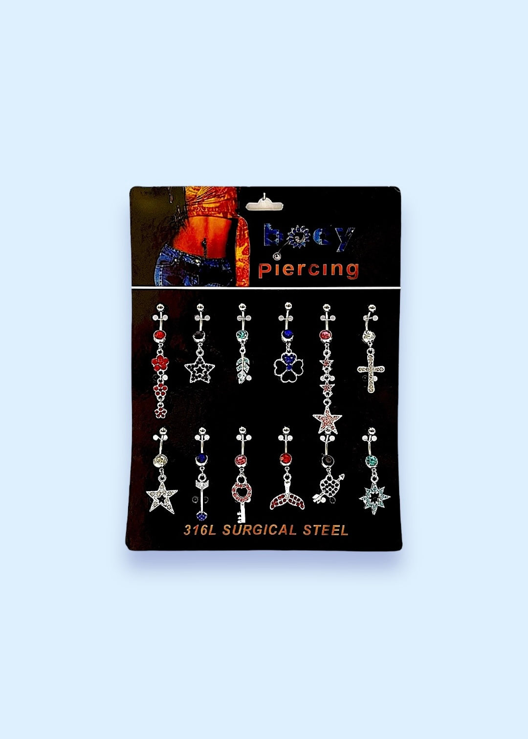 #81_Piercing ombligo colgante