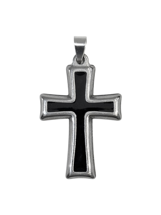 Colgante #1713 cruz negro_grande