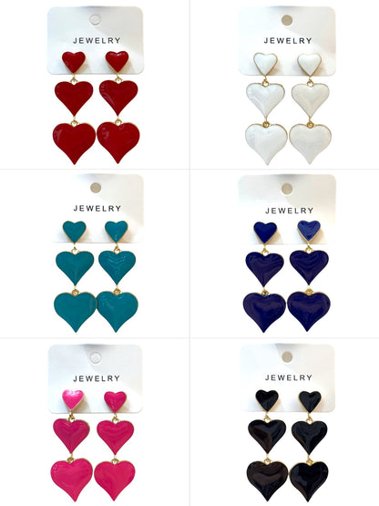 Aros en Docena #7 corazón multicolor