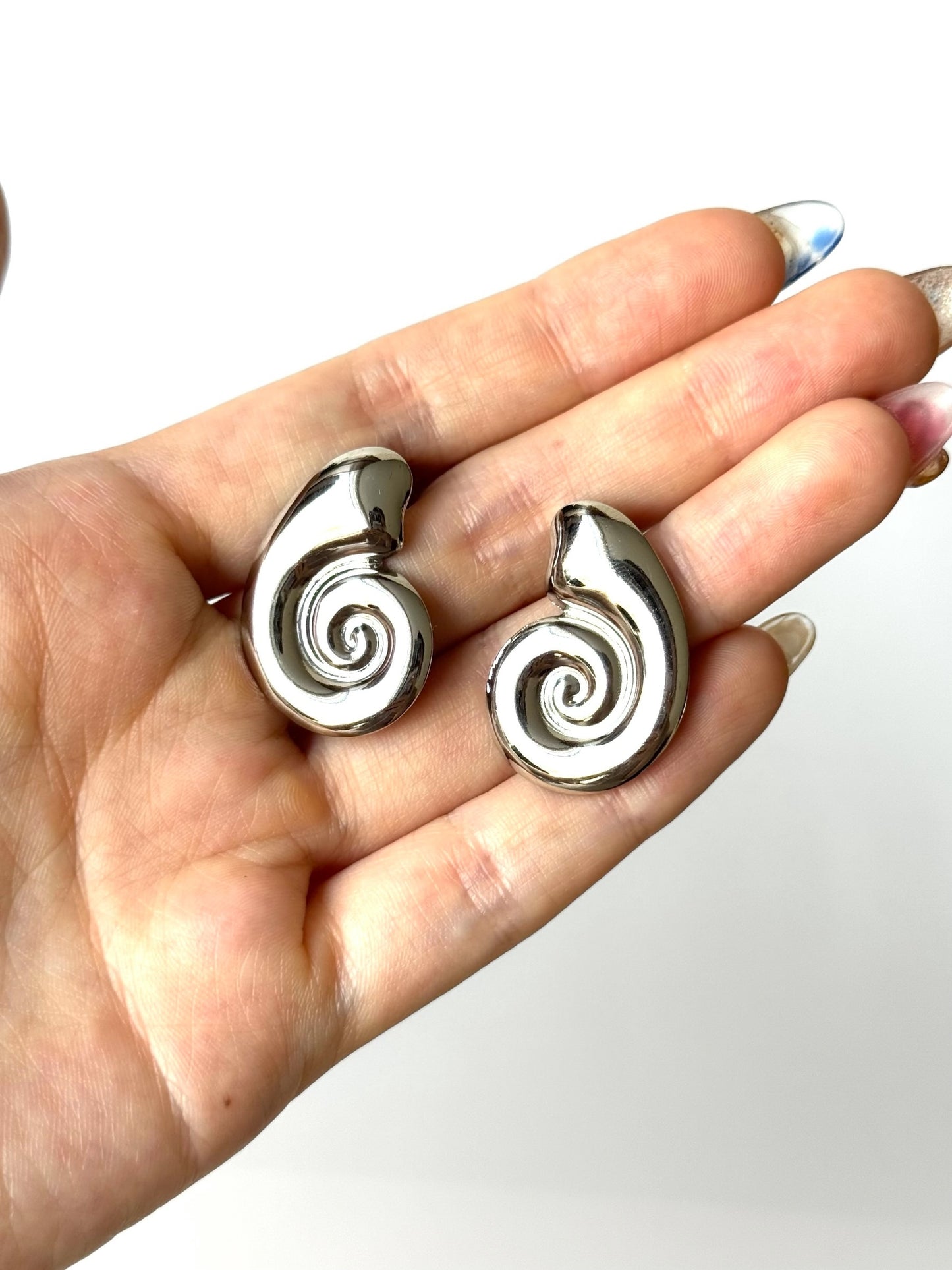Aros de acero modelo #915 plateado