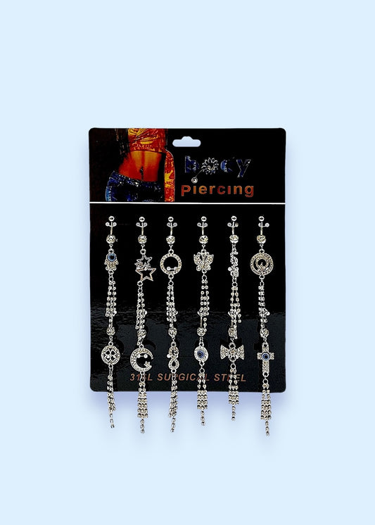 #82_Piercing ombligo colgante