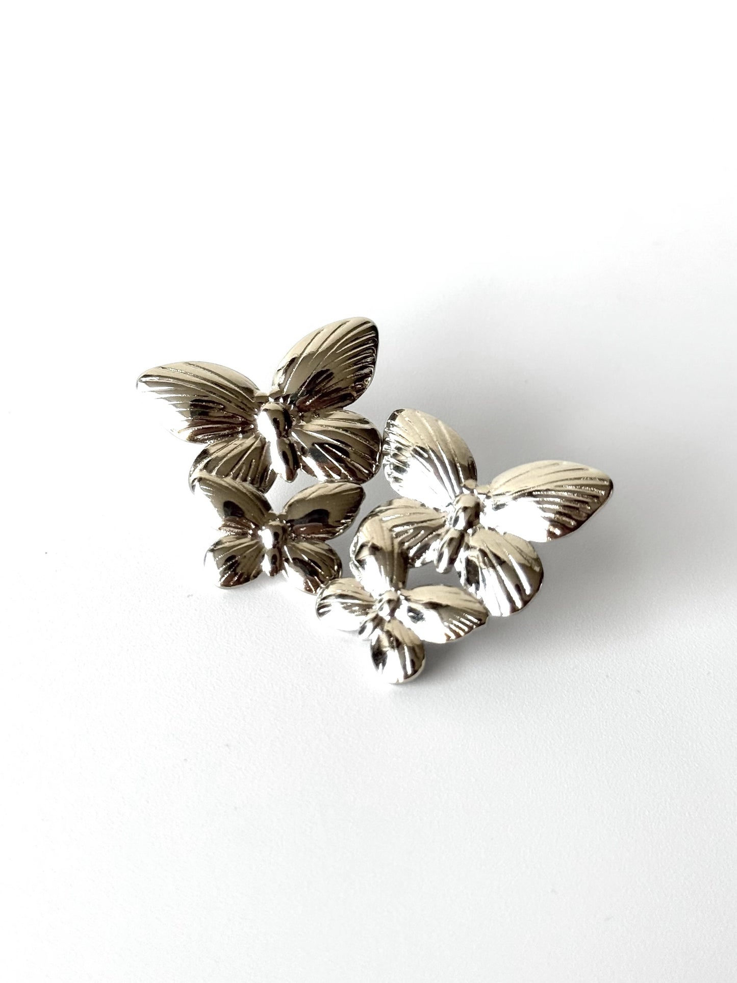 Aros de acero modelo #900 plateado