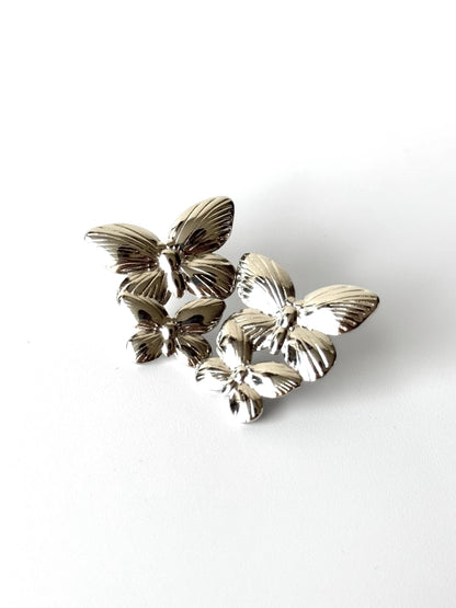 Aros de acero modelo #900 plateado